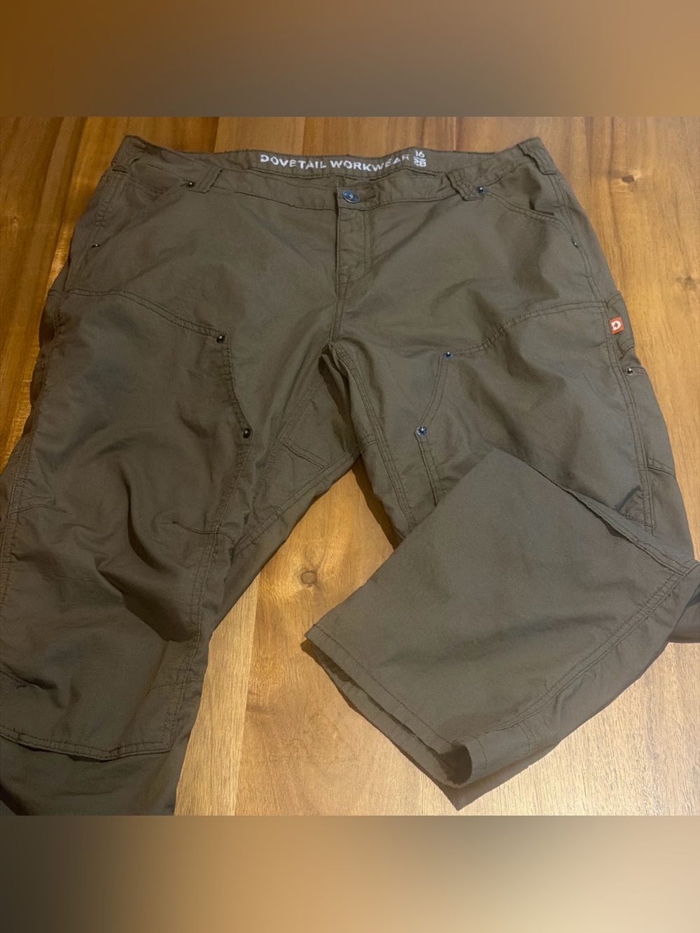 Dovetail Workwear Anna Ultra Light Trail Pant Womens Brown Size 16/28 EUC